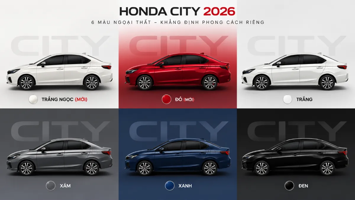 màu sắc honda city