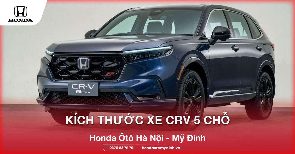 kích thước xe crv 5 chỗ
