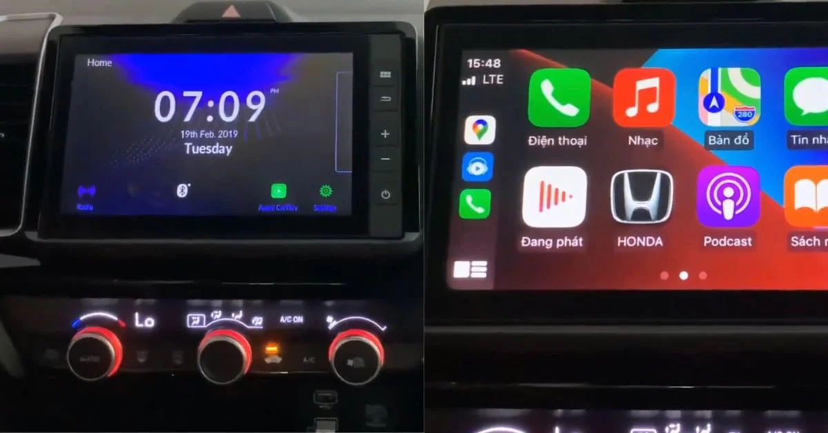 Sử dụng Apple CarPlay trên Honda City (Ảnh: Honda Ô tô Mỹ Đình)
