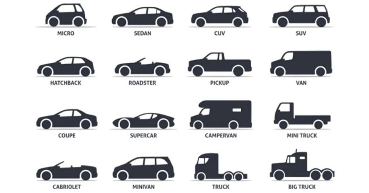 Phân loại các hạng xe ô tô phổ biến (Ảnh: Sưu tầm Internet)