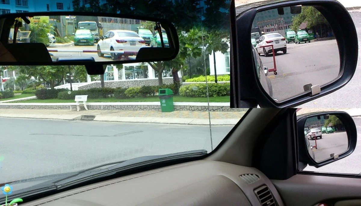 Tư thế ngồi lái xe ô tô đúng cách cần đảm bảo có tầm nhìn bao quát nhất qua gương chiếu hậu (Ảnh: Sưu tầm Internet)