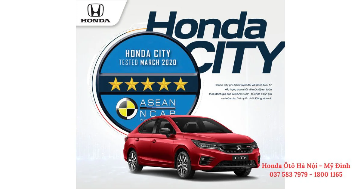 Honda City đạt chuẩn 5* về mức độ an toàn (Ảnh: Honda Việt Nam)
