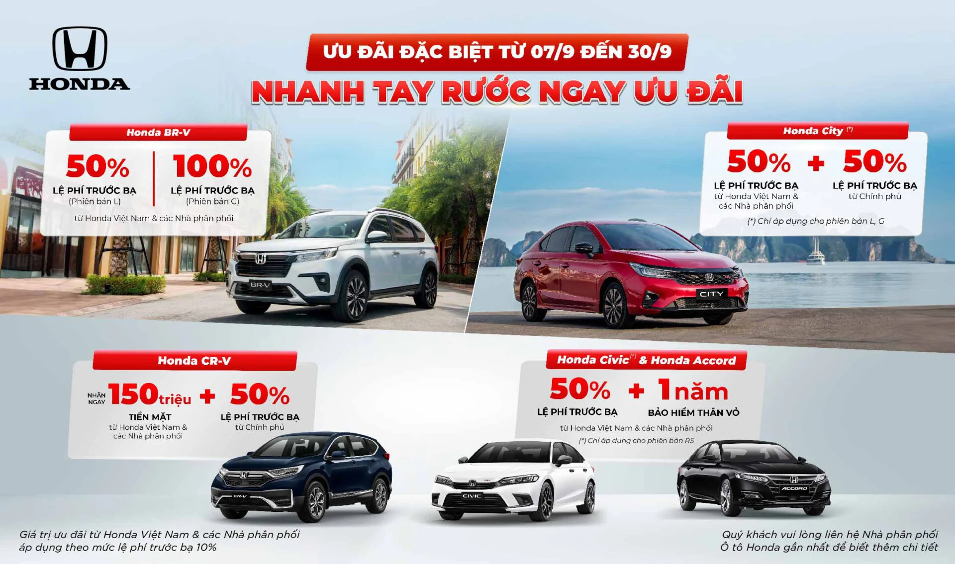 Chương trình khuyến mãi mua xe ô tô tại Honda Ôtô Hà Nội - Mỹ Đình Tháng 9  2023 - Honda Ôtô Hà Nội - Mỹ Đình | Đại lý phân phối