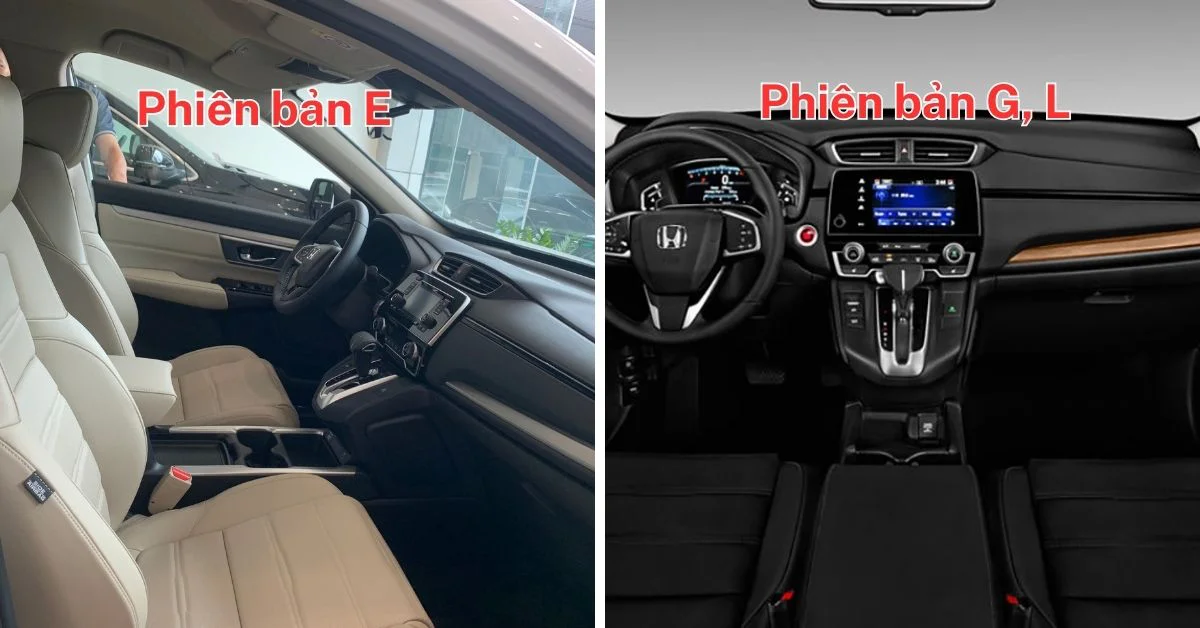 Ghế của Honda CRV được bọc da khác màu trên 3 phiên bản. (Ảnh: Sưu tầm Internet)