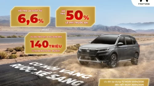 Ưu đãi mua ô tô Honda BR-V tháng 4/2026