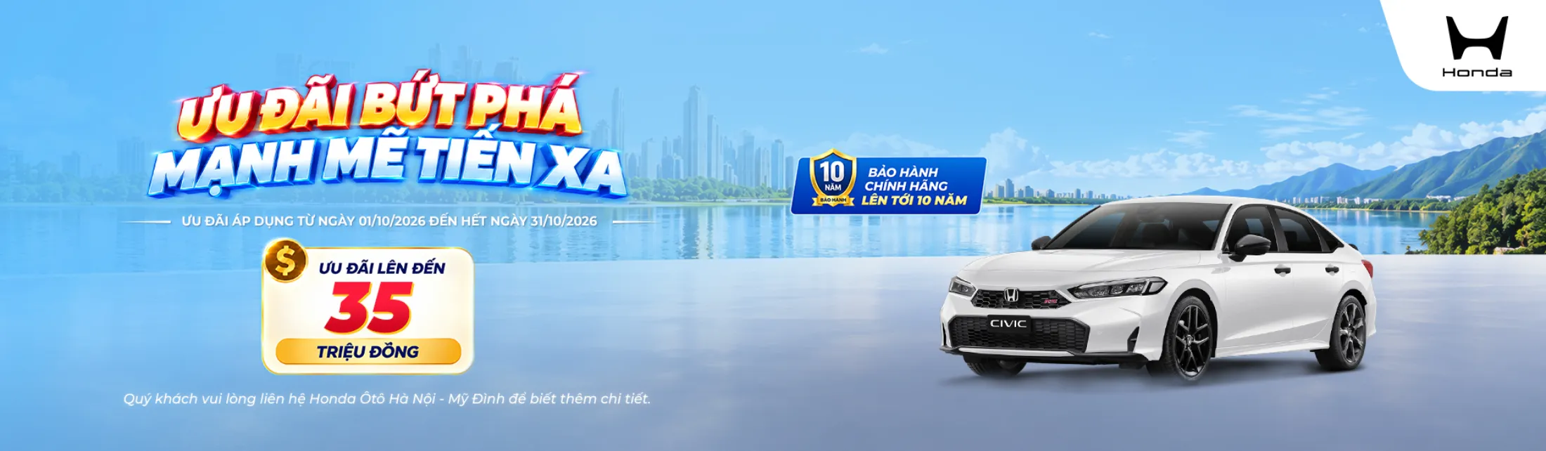 Ưu đãi mua Honda Civic tháng 10/2026