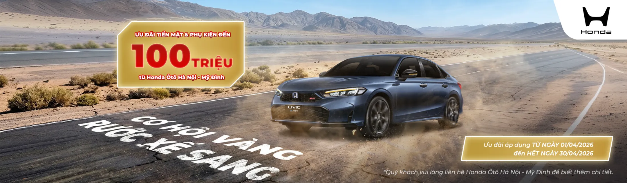 Ưu đãi mua ô tô Honda Civic tháng 4/2026