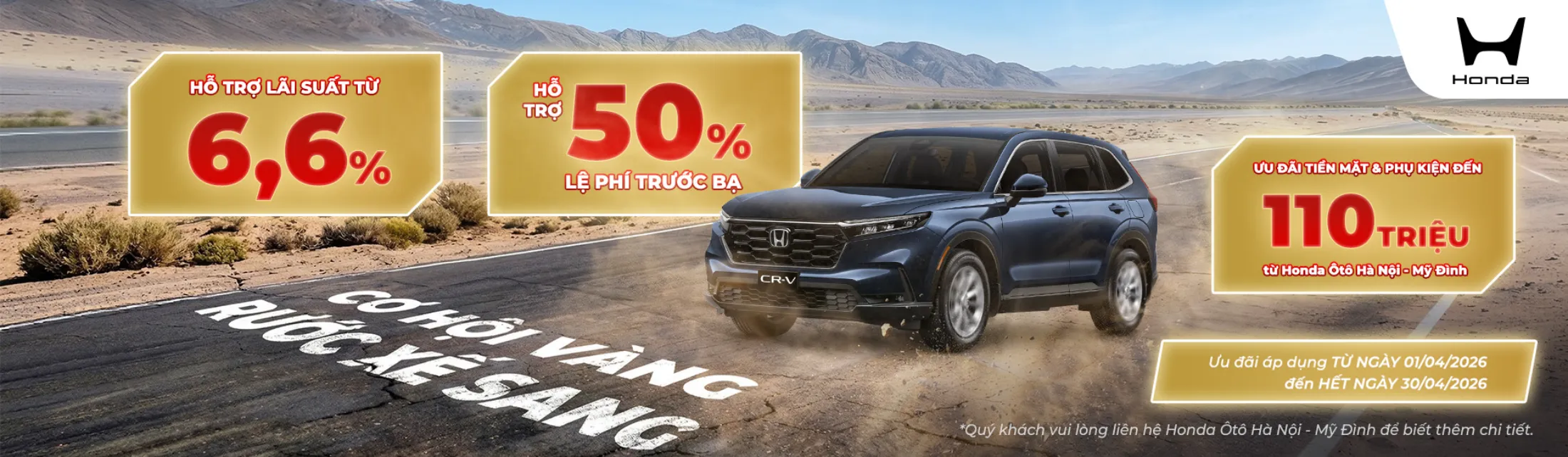 Ưu đãi mua ô tô Honda CR-V tháng 4/2026