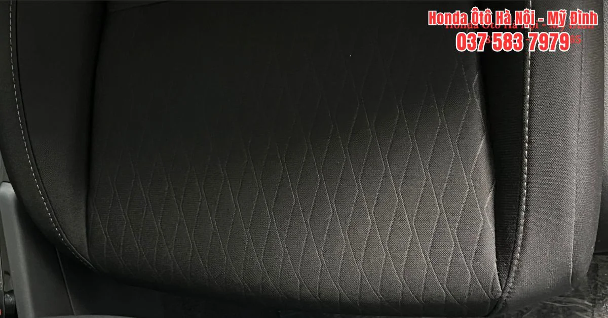 Ghế xe Honda City bản G được làm bằng chất liệu nỉ (Ảnh: Honda Ô tô Việt Nam)