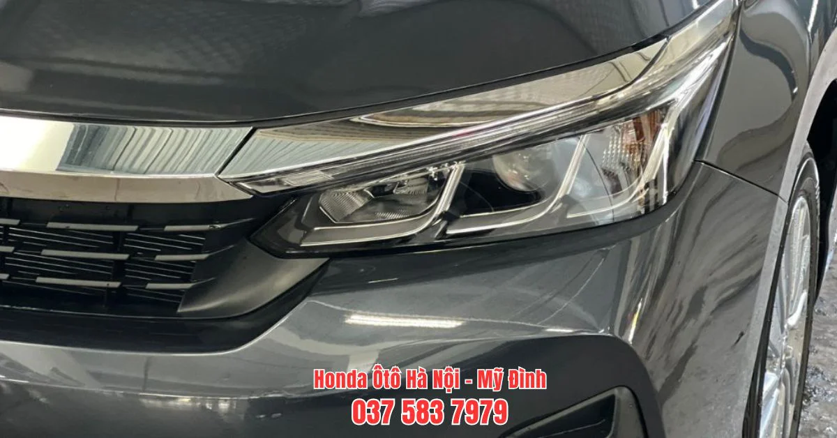 Cụm đèn trước xe Honda City bản G (Ảnh: Honda Ô tô Mỹ Đình)
