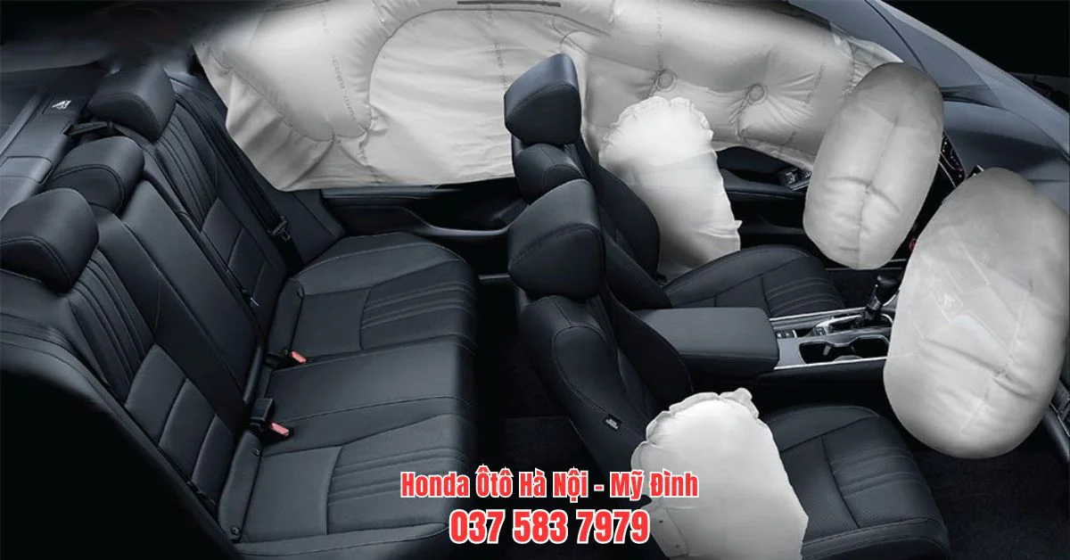 Hệ thống túi khí trên xe Honda City 2024 (RS) (Ảnh: Sưu tầm Internet)