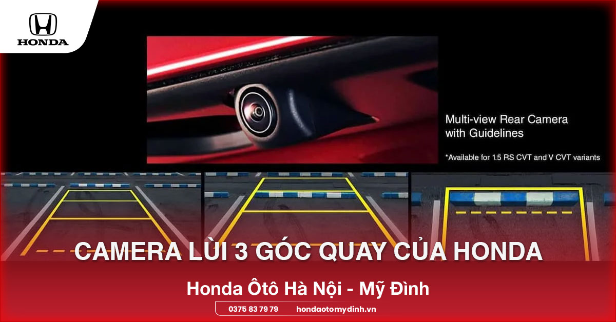 Camera lùi 3 góc quay của Honda