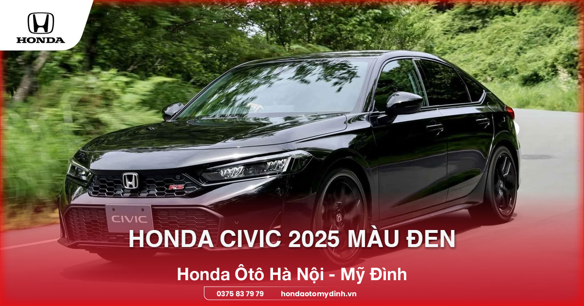 honda civic 2025 màu đen