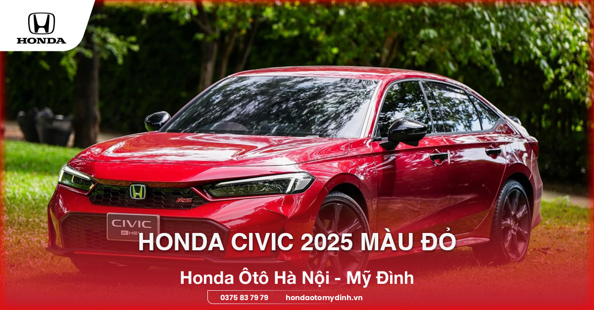 honda civic 2025 màu đỏ