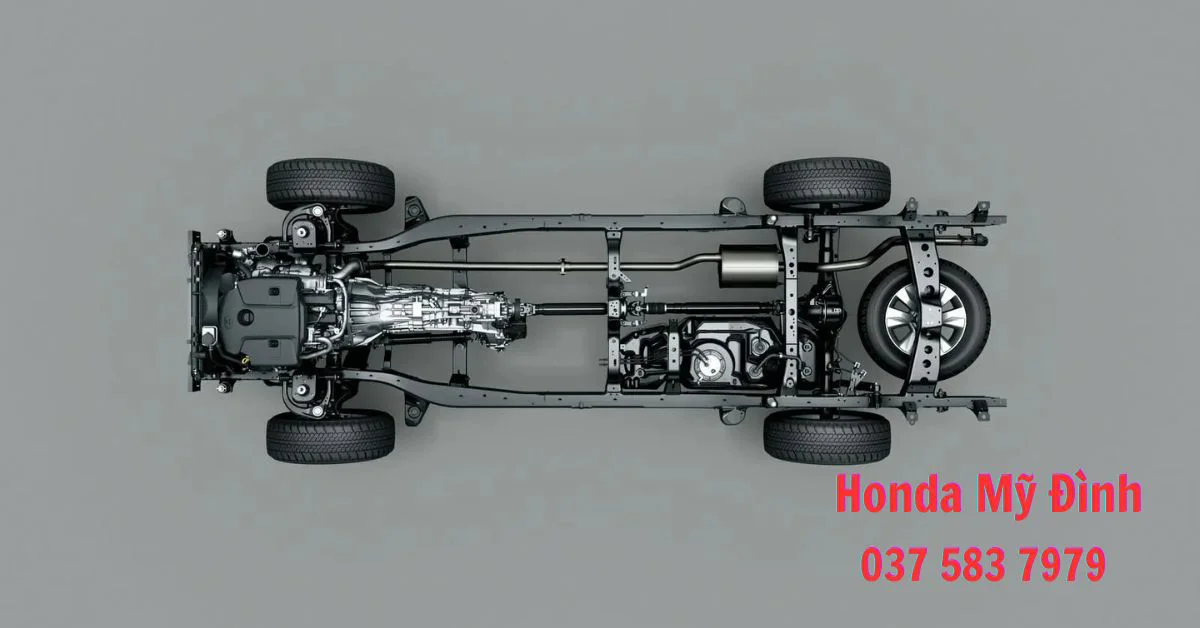 Khung gầm xe Honda HR-V G chắc chắn, chịu lực tốt (Ảnh: Sưu tầm Internet)