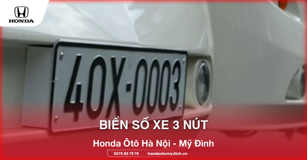 Biển số xe 3 nút