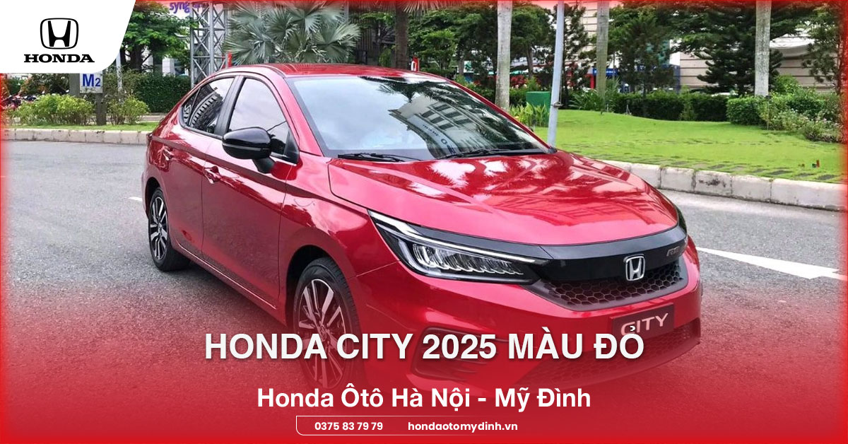 Honda City 2025 màu đỏ