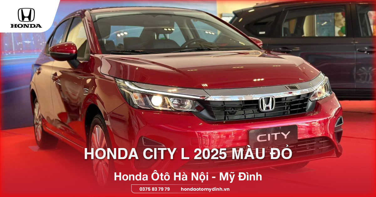 Honda City L 2025 màu đỏ