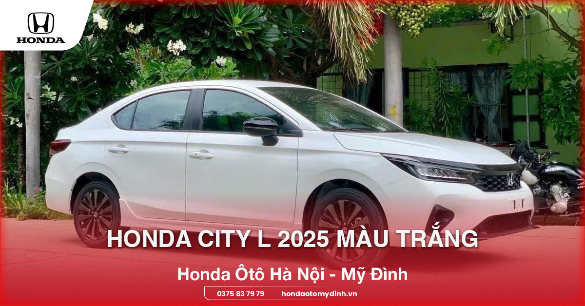 Honda City L 2025 màu trắng