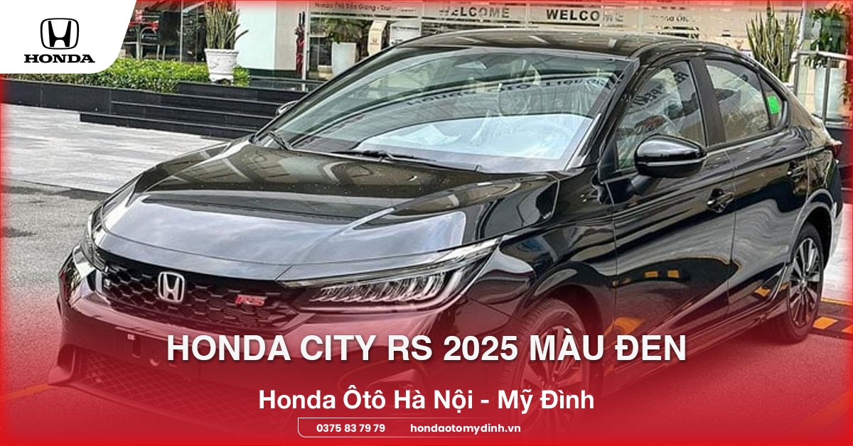 Honda City RS 2025 màu đen