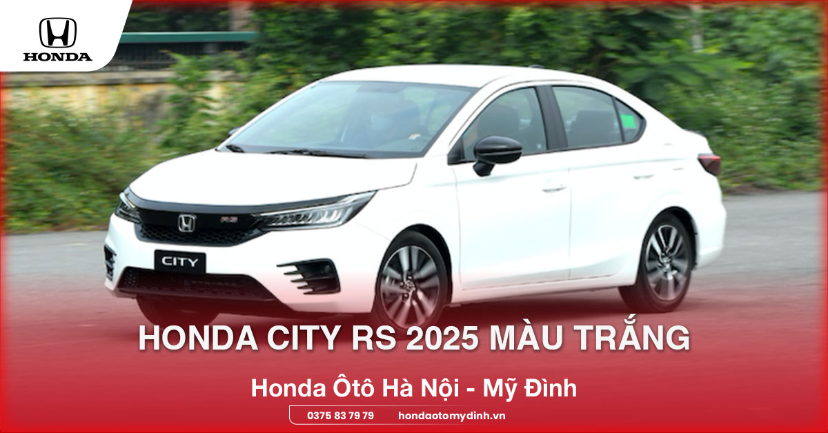Honda City RS 2025 màu trắng