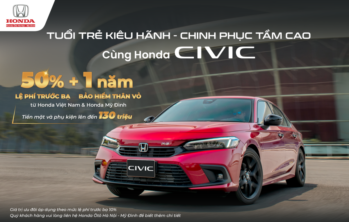 Honda Civic khuyến mãi KHỦNG tháng 01/2024