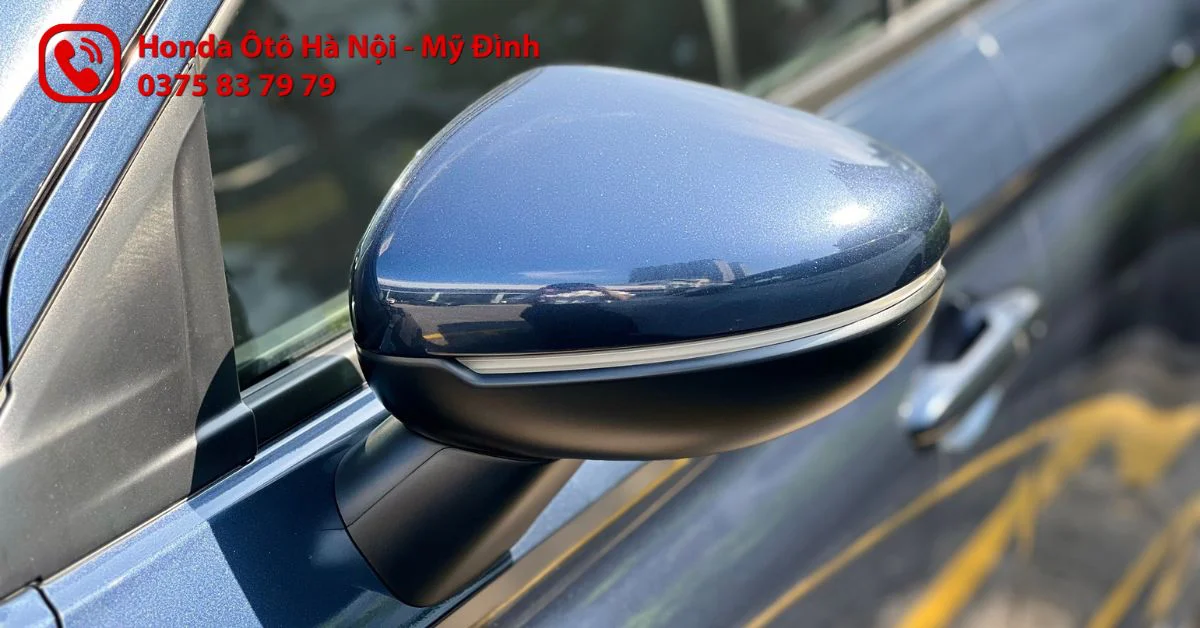 Gương chiếu hậu xe Honda City bản L 2023 màu xanh
