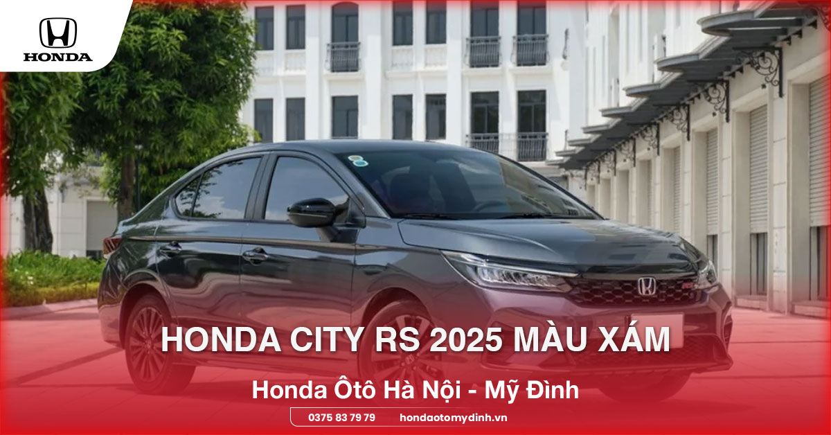 honda city rs 2025 màu xám