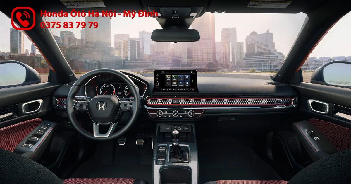 Nội thất Honda Civic Si 2024 được trang bị tiện nghi, hiện đại 