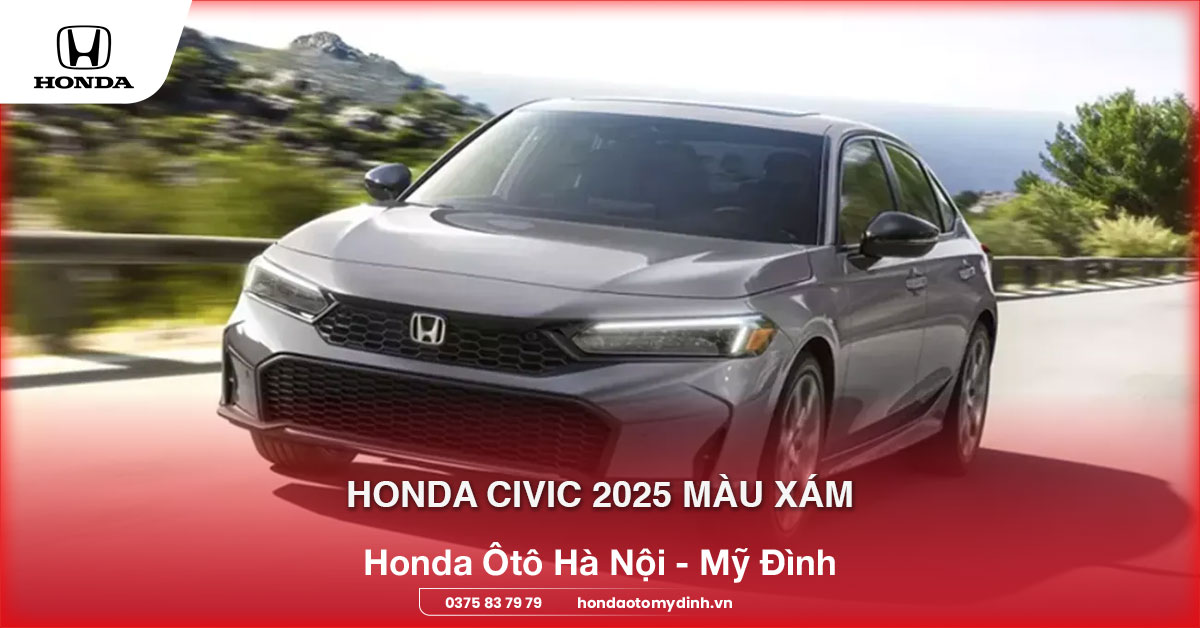 honda civic 2025 màu xám