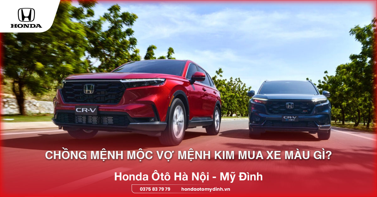 Chồng mệnh Mộc vợ mệnh Kim mua xe màu gì?