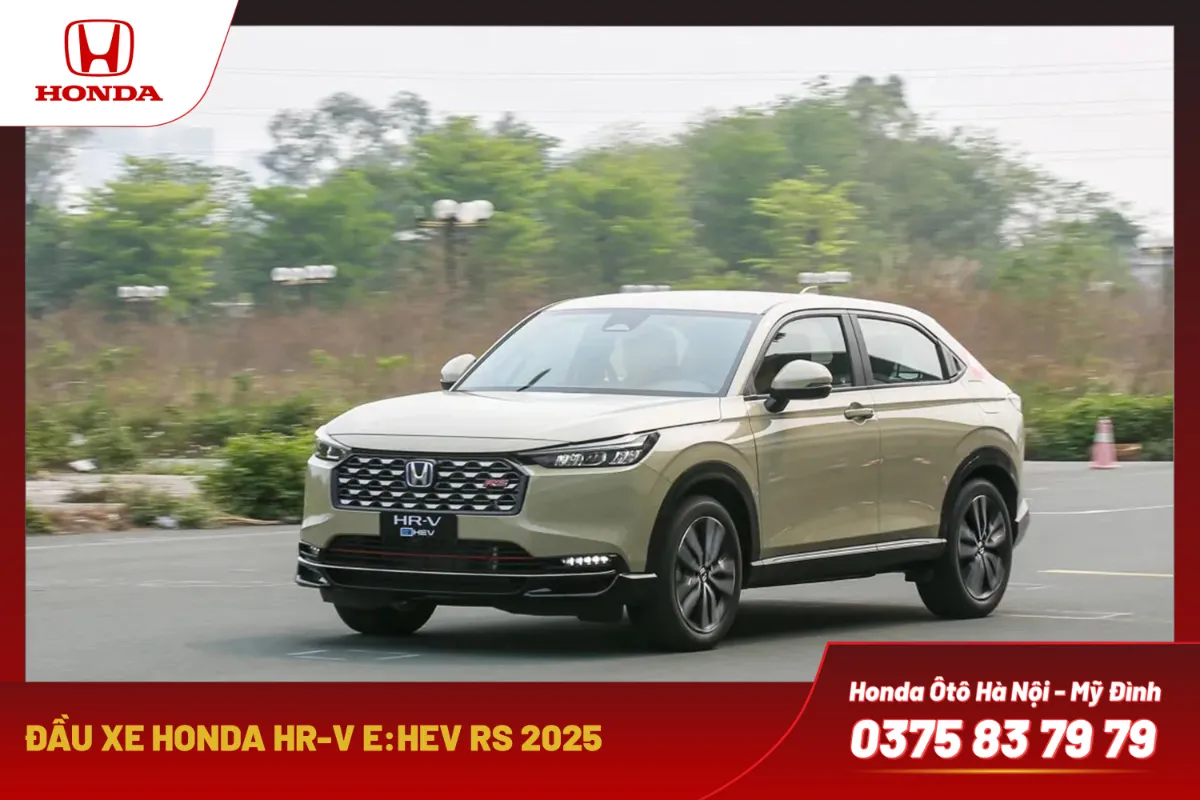 Thiết kế phần đầu xe Honda HR-V 2025 hiện đại và thể thao. Tạo ấn tượng mạnh mẽ ngay từ cái nhìn đầu tiên.