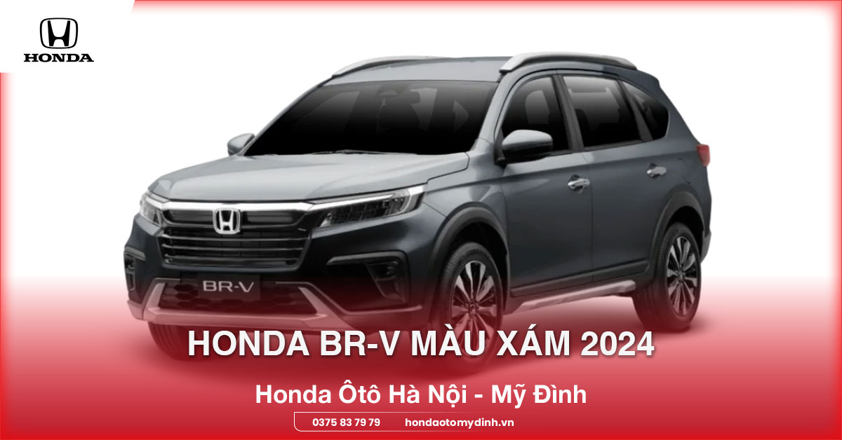 Honda BR-V màu xám 2024