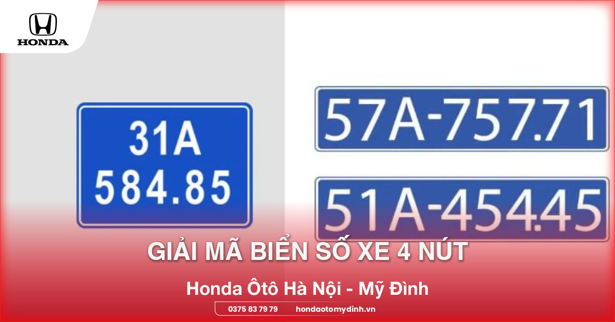 Biển số xe 4 nút có ý nghĩa gì trong phong thủy biển số xe ô tô