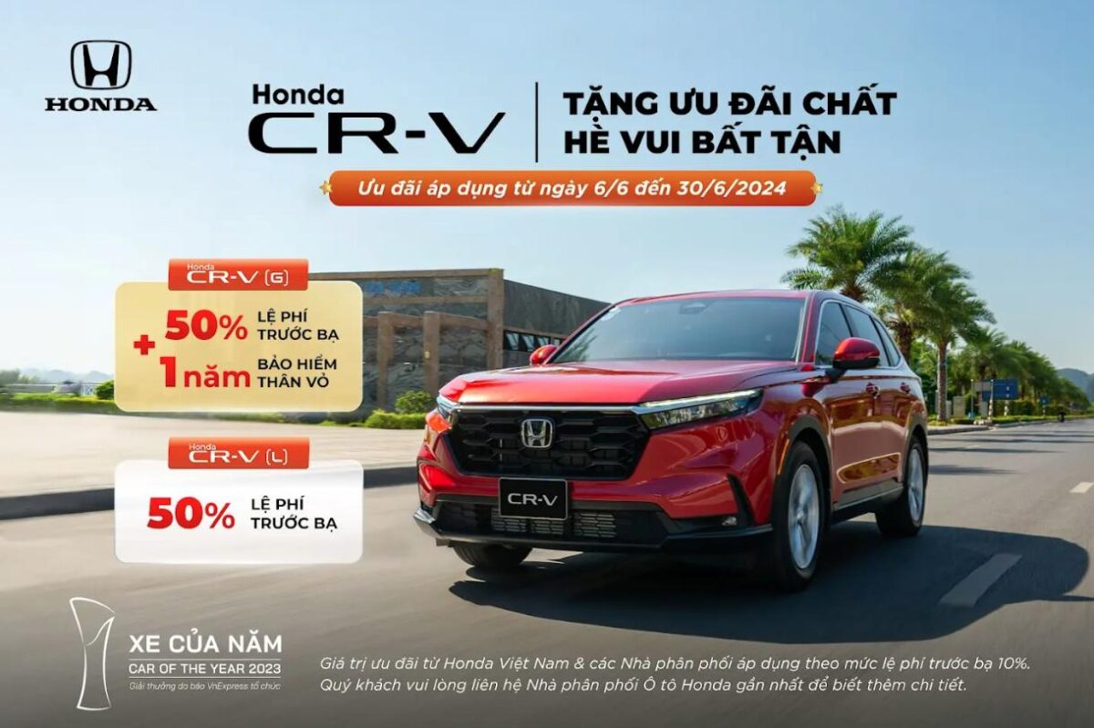 Ưu đãi mua xe ô tô Honda tháng 6