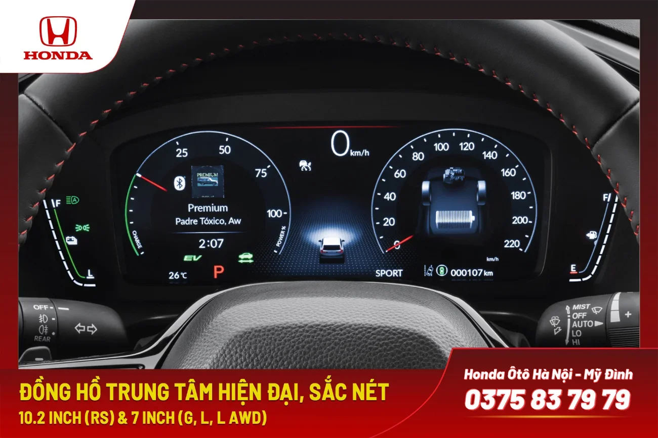 Bảng đồng hồ trung tâm Honda CR-V 2025