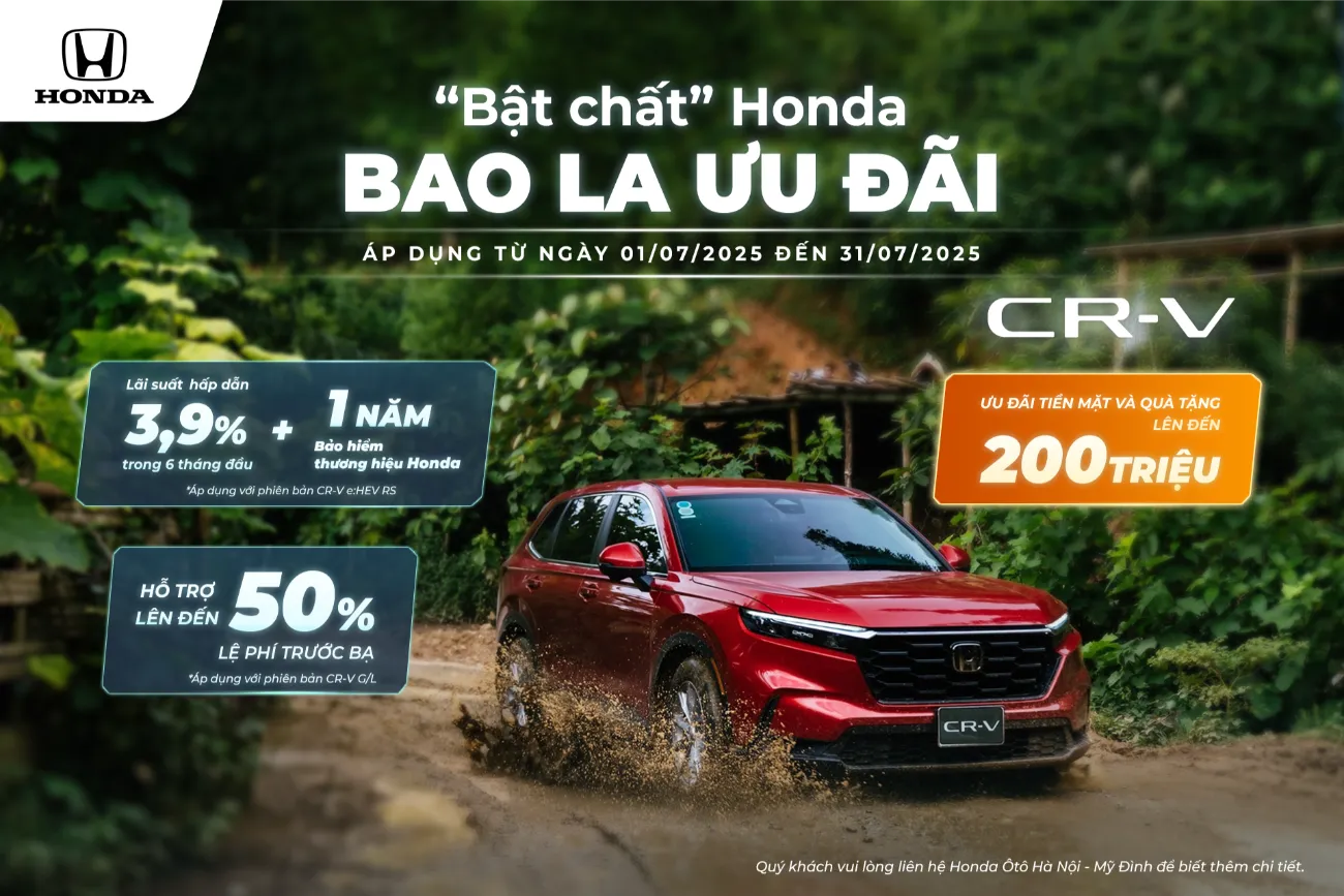 Honda: Ưu đãi kép, giảm tới 80 triệu, hỗ trợ 50% trước bạ với xe lắp ráp