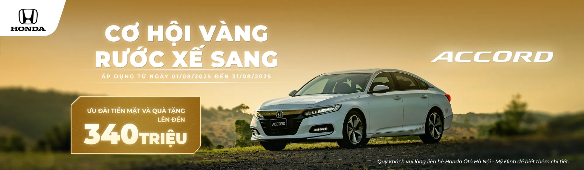 Honda Mỹ Đình ưu đãi Honda Accord tháng 8/2025