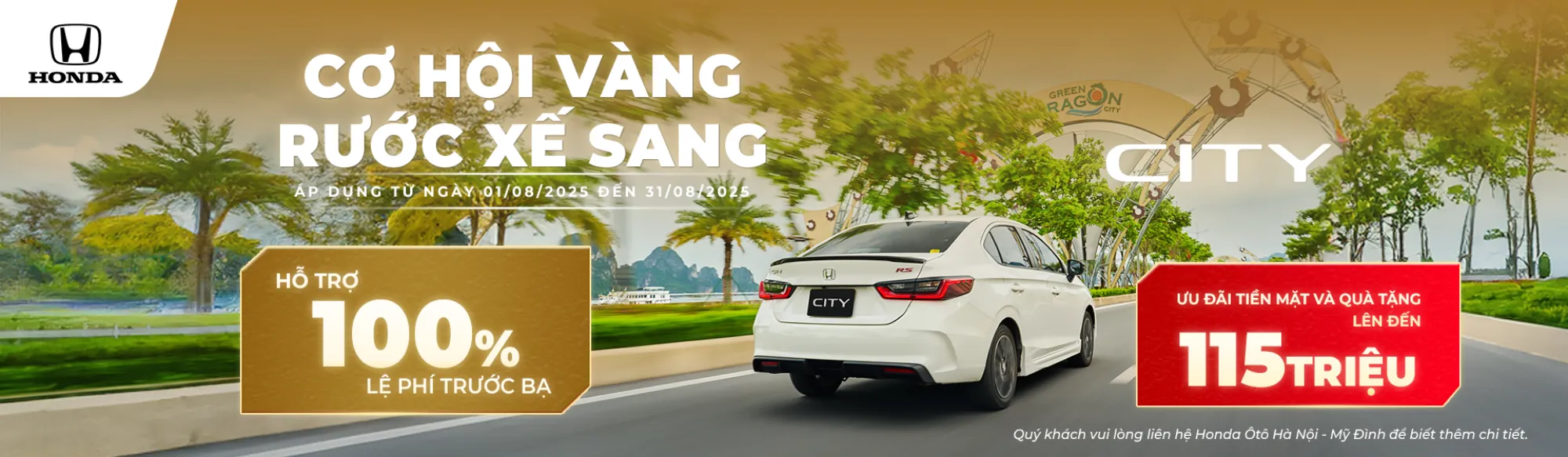 Honda Mỹ Đình ưu đãi Honda City tháng 8/2025
