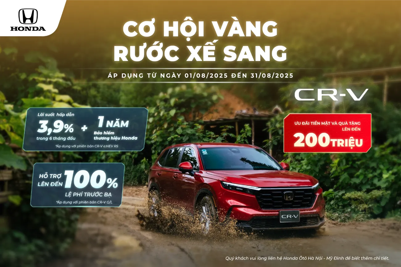 Honda: Ưu đãi kép, giảm tới 80 triệu, hỗ trợ 50% trước bạ với xe lắp ráp