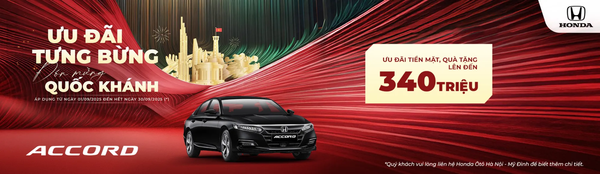 Ưu đãi Honda Accord tháng 9/2025