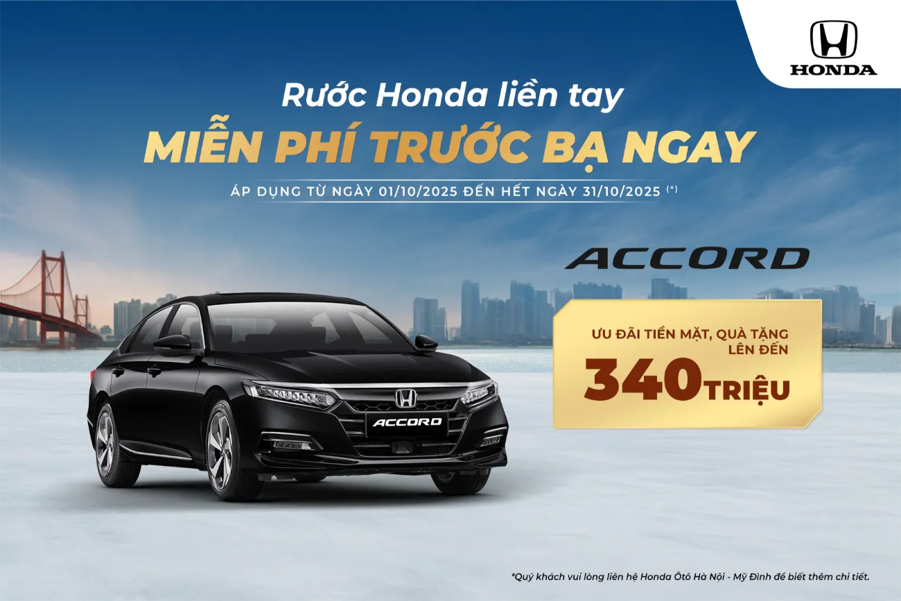 Ưu đãi Honda Accord tháng 10/2025