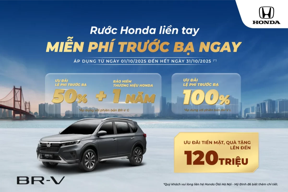 Ưu đãi Honda BR-V tháng 10/2025