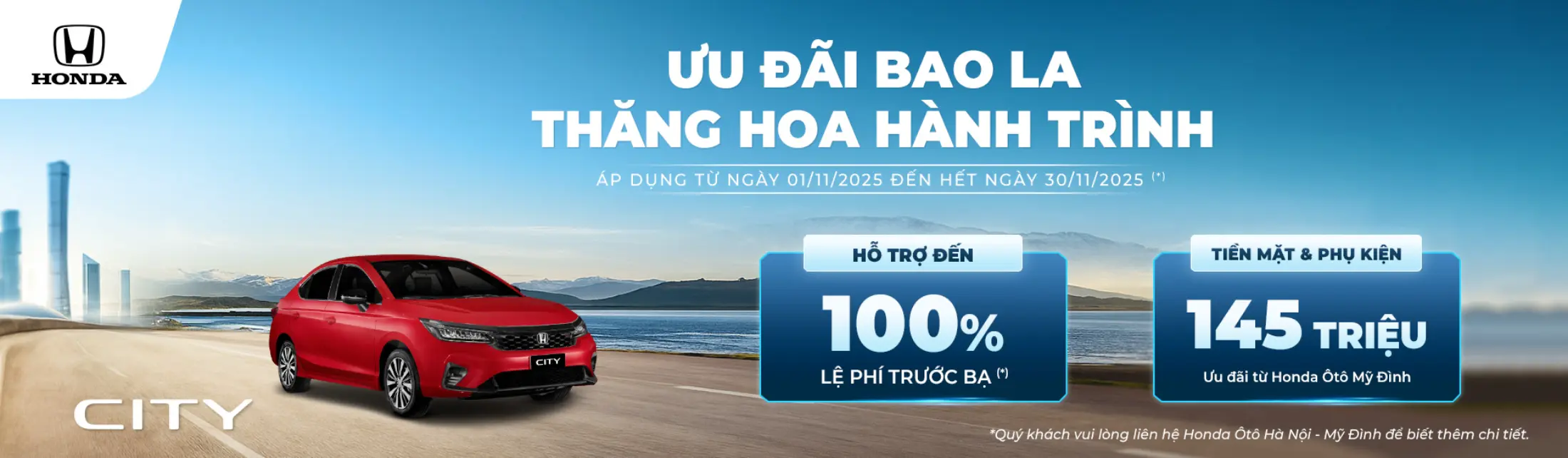 Ưu đãi Honda City tháng 11/2025