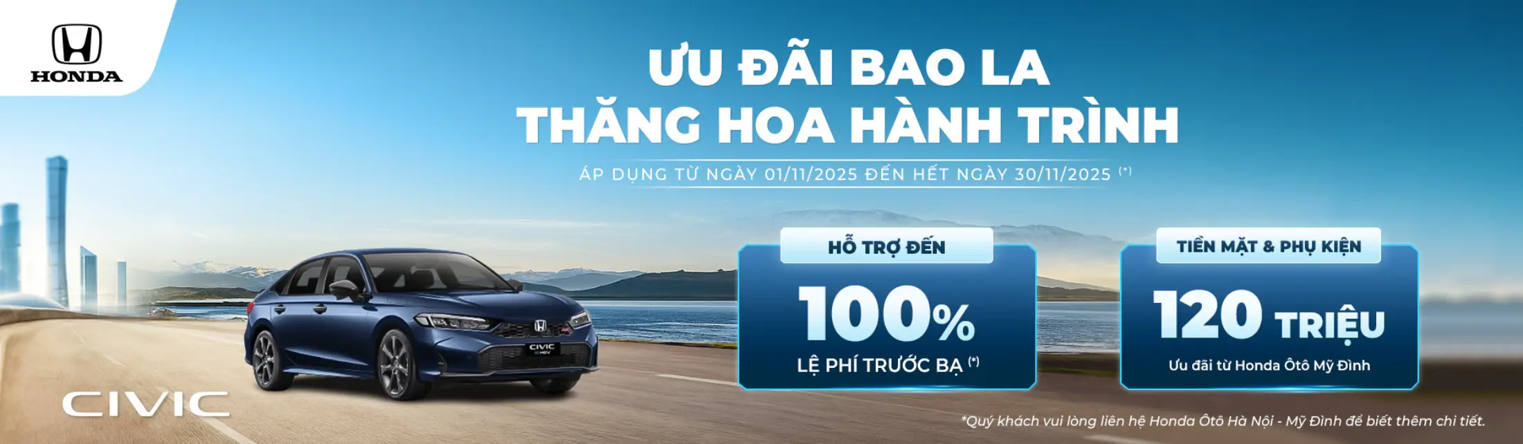 Ưu đãi Honda Civic tháng 11/2025