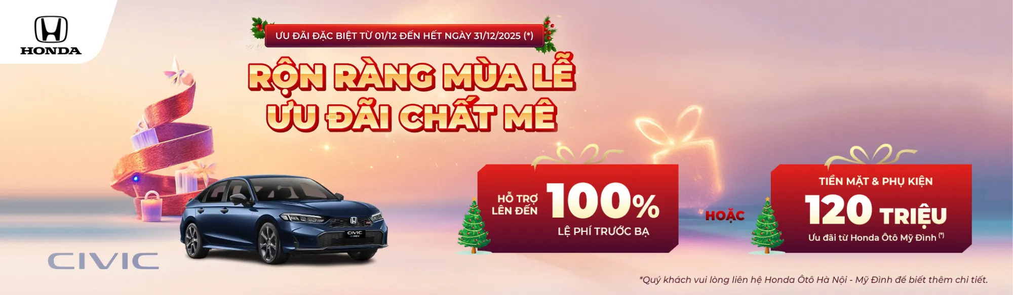 Ưu đãi Honda Civic tháng 12/2025