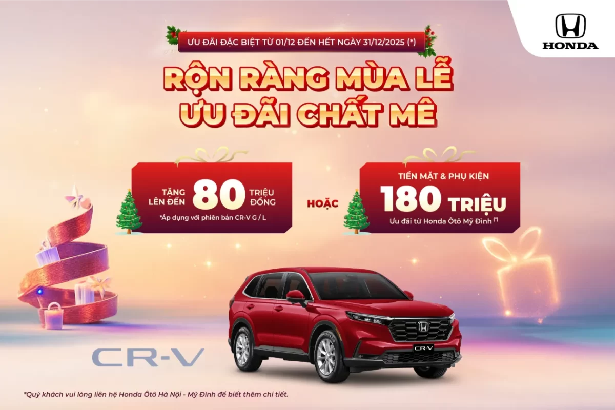 Ưu đãi Honda CR-V tháng 12/2025