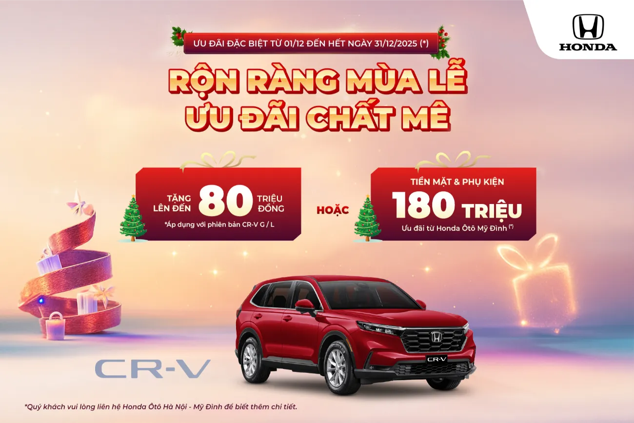 Ưu đãi Honda CR-V tháng 12/2025