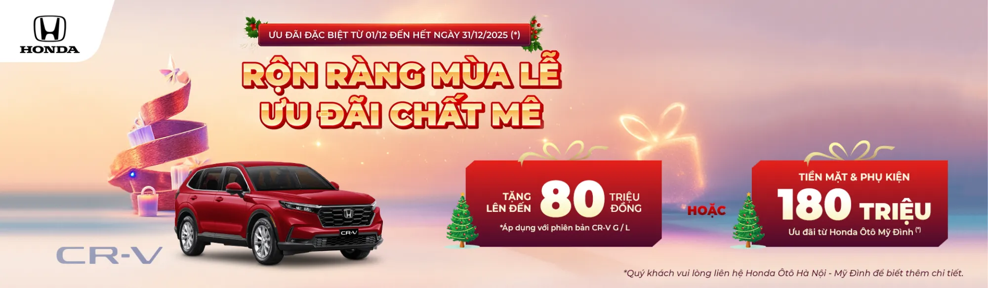 Ưu đãi Honda CR-V tháng 12/2025