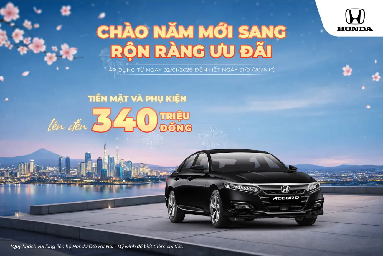Ưu đãi Honda Accord tháng 1/2026